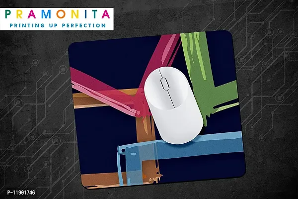 Pramonita Creative and Uniqe Design Printed Mouse Pad for Computer, Laptops, PC, Home & Office, Gaming Mousepad (Colour Line-25)-thumb2