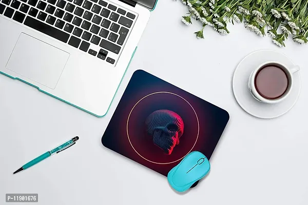 Pramonita 3D Creative and Uniqe Design Printed Mouse Pad for Computer, Laptops, PC, Home & Office, Gaming Mousepad (Skull Head 3D)-thumb3