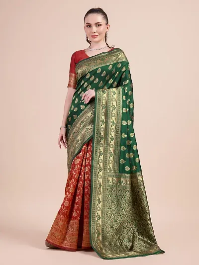 Stylish Jacquard Saree With Blouse Piece For Women