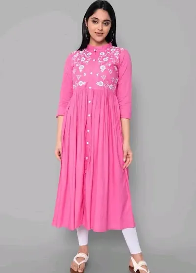 Women Stylish Rayon A-Line Kurta