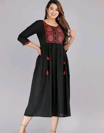 Stylish Anarkali Crepe Kurti For Women