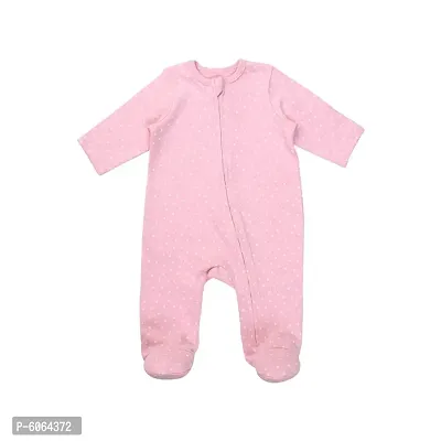 Stylish Organic Cotton Self Pattern Rompers For Infants-thumb0