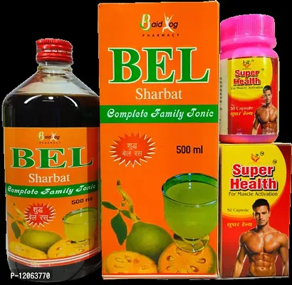BEL Sharbat Complete Tomily and SUPER HEALTH CAPSULE for immunity,LIVER and DIGESTIVE DISORDER