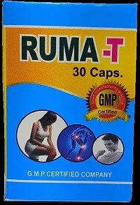 RUMA T PAIN RELIEF CAPSULE FOR JOINT PAIN,INJURY PAIN,RHEUMATOID ARTHRITIS,SCIATICA,MUSCLE PAIN,AAM BATA,RAS BATA ECT |PACK OF 1|-thumb1