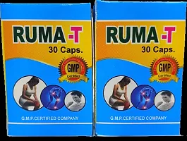 RUMA T PAIN RELIEF CAPSULE FOR JOINT PAIN,INJURY PAIN,RHEUMATOID ARTHRITIS,SCIATICA,MUSCLE PAIN,AAM BATA,RAS BATA ECT |PACK OF 2|-thumb1