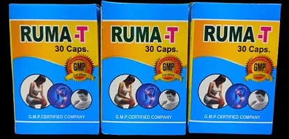 RUMA T PAIN RELIEF CAPSULE FOR JOINT PAIN,INJURY PAIN,RHEUMATOID ARTHRITIS,SCIATICA,MUSCLE PAIN,AAM BATA,RAS BATA ECT |PACK OF 3|-thumb1