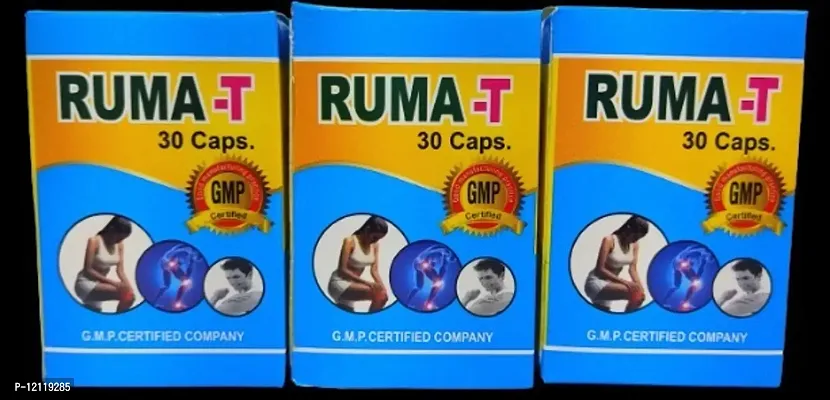 RUMA T PAIN RELIEF CAPSULE FOR JOINT PAIN,INJURY PAIN,RHEUMATOID ARTHRITIS,SCIATICA,MUSCLE PAIN,AAM BATA,RAS BATA ECT |PACK OF 3|-thumb2