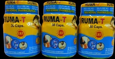 RUMA T PAIN RELIEF CAPSULE FOR JOINT PAIN,INJURY PAIN,RHEUMATOID ARTHRITIS,SCIATICA,MUSCLE PAIN,AAM BATA,RAS BATA ECT |PACK OF 3|-thumb2