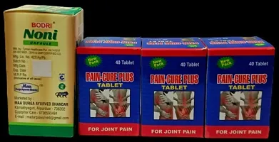 NONI CAPSULES and PAIN-CURE PLUS TABLET FOR IMMUNITY BOOSTER,JOINT PAIN,INJURY PAIN,RHEUMATOID ARTHRITIS,SCIATICA,MUSCLE PAIN|PACK OF 3|-thumb3