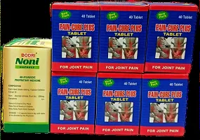 NONI CAPSULES and PAIN-CURE PLUS TABLET FOR IMMUNITY BOOSTER,JOINT PAIN,INJURY PAIN,RHEUMATOID ARTHRITIS,SCIATICA,MUSCLE PAIN|PACK OF 7|-thumb2