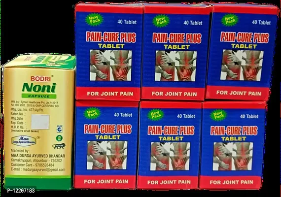 NONI CAPSULES and PAIN-CURE PLUS TABLET FOR IMMUNITY BOOSTER,JOINT PAIN,INJURY PAIN,RHEUMATOID ARTHRITIS,SCIATICA,MUSCLE PAIN|PACK OF 7|-thumb4