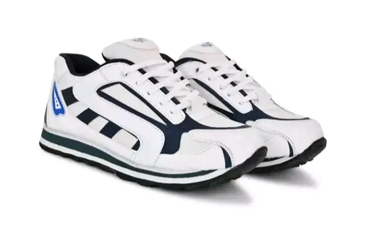 Trendy White Rubber Sneaker Shoes for Men