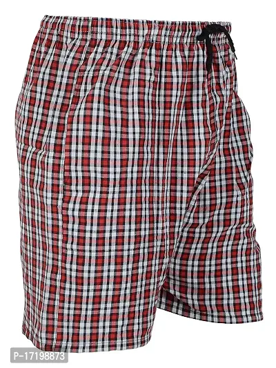 AWALA FASHION Men's Cotton Checkered Printed Boxers, Shorts,-thumb2