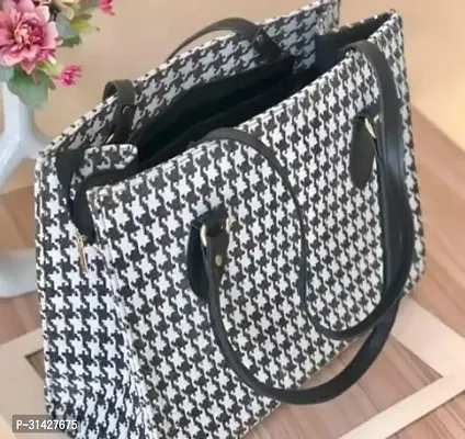 Stylish White Artificial Leather Printed Handbags For Women