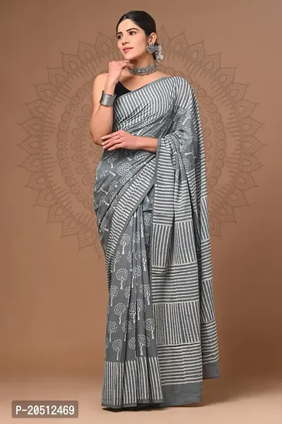 Stylish Women Cotoon Saree with blouse Piece