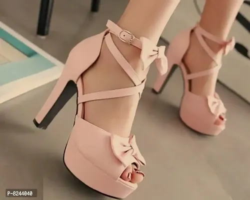 Stylish Bow Heels for Women and Girls-thumb0