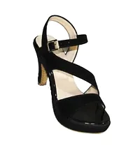 Fashionable Black Solid Medium Heel For Women-thumb2