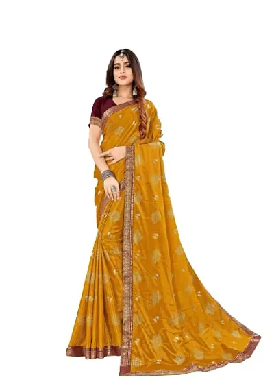 Shreeji Fashion Women's Saree With Blouse Piece