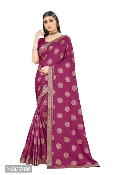 Shreeji Fashion Women's Saree With Blouse Piece (P wine)