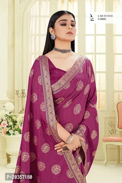 Shreeji Fashion Women's Saree With Blouse Piece (P wine)-thumb4