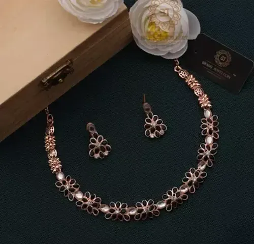 New l Necklace Jewellery Set with Earrings for Women and girls