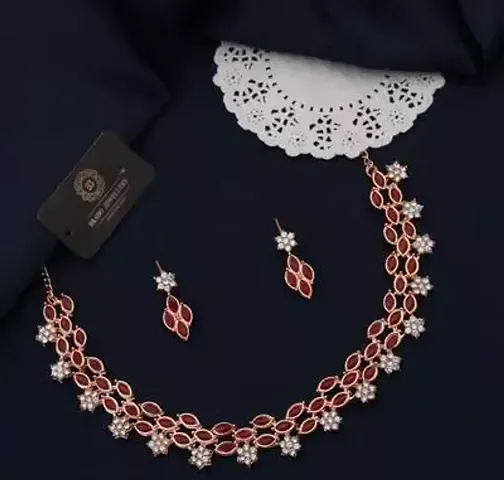 New Necklace With 1 pair Of Earrings For Women And Girl