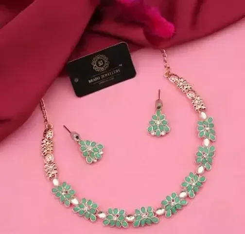 New l Necklace Jewellery Set with Earrings for Women and girls