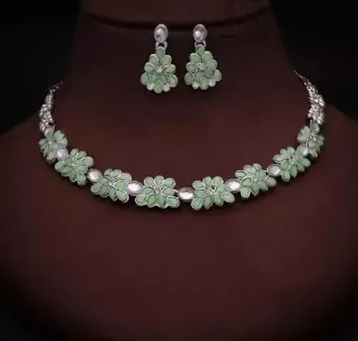 New l Necklace Jewellery Set with Earrings for Women and girls