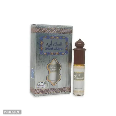 Musk Abiyad Attar Roll-On - Alcohol-Free, Unisex Fragrance for Timeless Elegance long lasting perfume-thumb2