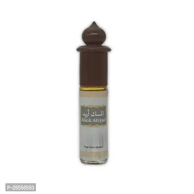 Musk Abiyad Attar Roll-On - Alcohol-Free, Unisex Fragrance for Timeless Elegance long lasting perfume-thumb3