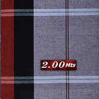 SSS Multi Color Cotton Blended Checkered Lungi for Men's, Combo of 2, Size-2 meters (Lungis)-thumb1