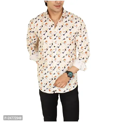 Noyes Fashion Men's Printed Shirt Casual Cotton Shirt | Full Sleeve | Regular Fit Colorful Casual Shirt | (Small, Multicolor 2)