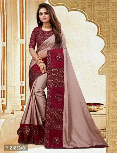 Classic Chiffon Embroidered Saree with Blouse piece