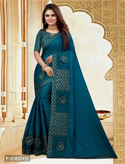 Classic Chiffon Embroidered Saree with Blouse piece