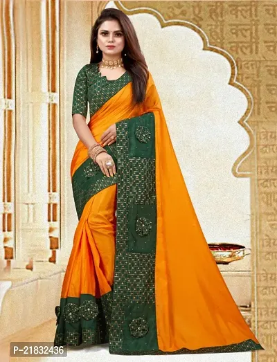 Classic Chiffon Embroidered Saree with Blouse piece