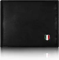 Designer Black Artificial Leather Solid Two Fold Wallet For Men-thumb2