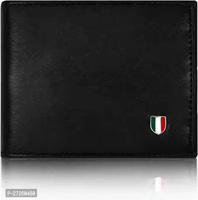 Designer Black Artificial Leather Solid Two Fold Wallet For Men-thumb3