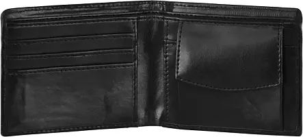 Designer Black Artificial Leather Solid Two Fold Wallet For Men-thumb1