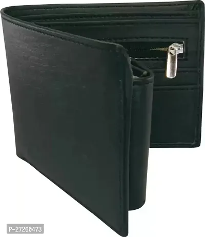 Designer Black Artificial Leather Solid Two Fold Wallet For Men-thumb4