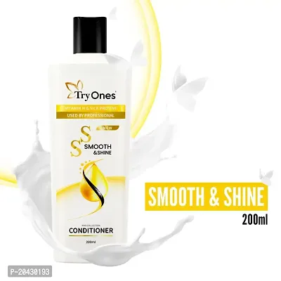 Smooth and Shine Conditioner 200ml, With Biotin and Silk Proteins - Deeply Moisturises Dry and Frizzy Hair, Vitamin H and Silk Protine For Used by Professional 200ml For Men and Women-thumb4