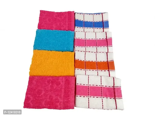KALPANA COMBO 1112 Handkerchief MULTICOLOR Towel Hand Face FUR Towel Handkerchiefs Bathroom Towel Men OR Women Accessories Handkerchiefs (PACK OF 8)