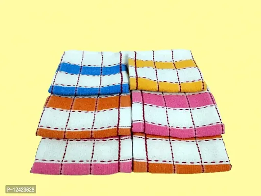 KALPANA Combo 1715 Handkerchief Multicolor Towel Hand Face Fur Towel Handkerchiefs Bathroom Towel Men OR Women Accessories Handkerchiefs (PACK OF 6)-thumb2