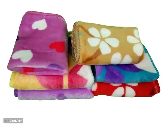 USEME 7063 Soft Stripes Terry Face Towel Handkerchief Women Soft Cotton Hankies Ladies hanky set for women [Multicolor] Handkerchief (Pack of 6)-thumb0