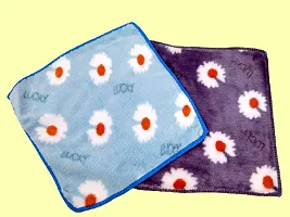 KANIKA COMBO 1838 Handkerchief MULTICOLOR Towel Hand Face FUR Towel Handkerchiefs Bathroom Towel (PACK OF 8)-thumb1