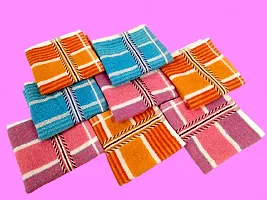 KALPANA Combo 1676 Multicolor Towel Hand Face Fur Towel Handkerchiefs Bathroom Towel Men OR Women Accessories Handkerchiefs (PACK OF 8)-thumb3