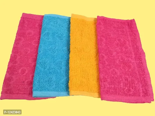 KALPANA COMBO 5238 Handkerchief MULTICOLOR Towel Hand Face FUR Towel Handkerchiefs Bathroom Towel Men OR Women Accessories Handkerchiefs (PACK OF 8)-thumb3