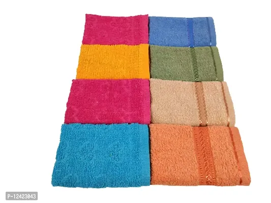 KALPANA COMBO 5238 Handkerchief MULTICOLOR Towel Hand Face FUR Towel Handkerchiefs Bathroom Towel Men OR Women Accessories Handkerchiefs (PACK OF 8)-thumb0