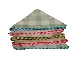 USEME 7846 FINE Premium Multicolor Cotton Handkerchief Towel DILL CHECK BORDER Hand Towels Handkerchiefs | Face Towel Handkerchiefs, Bathroom Towel hankerchiefs Bathroom Napkins-thumb3