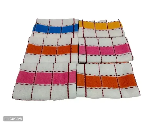 KALPANA Combo 1715 Handkerchief Multicolor Towel Hand Face Fur Towel Handkerchiefs Bathroom Towel Men OR Women Accessories Handkerchiefs (PACK OF 6)-thumb0