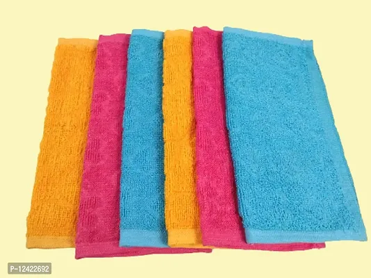 KALPANA COMBO 2616 Handkerchief MULTICOLOR Towel Hand Face FUR Towel Handkerchiefs Bathroom Towel Men OR Women Accessories Handkerchiefs (PACK OF 12)-thumb4